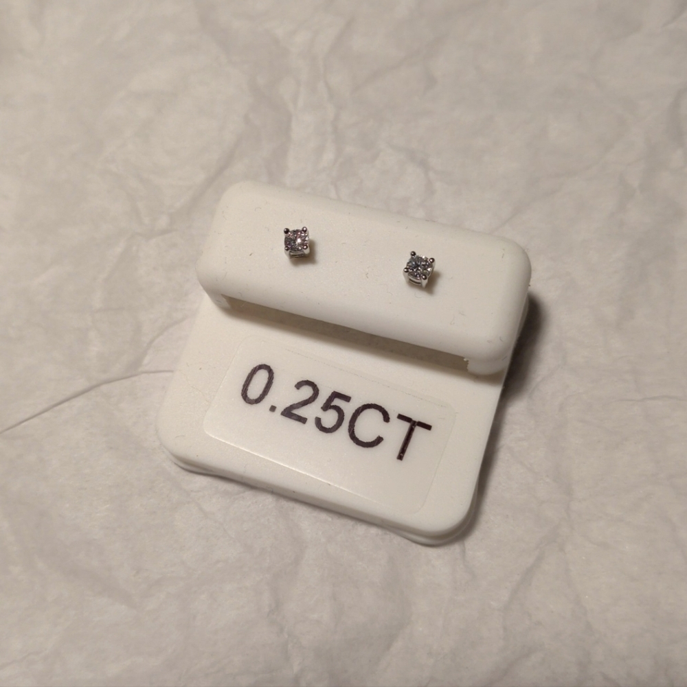 .25 Carat Moissanite Stud Earrings